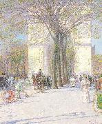 Childe Hassam Washington Arch France oil painting artist